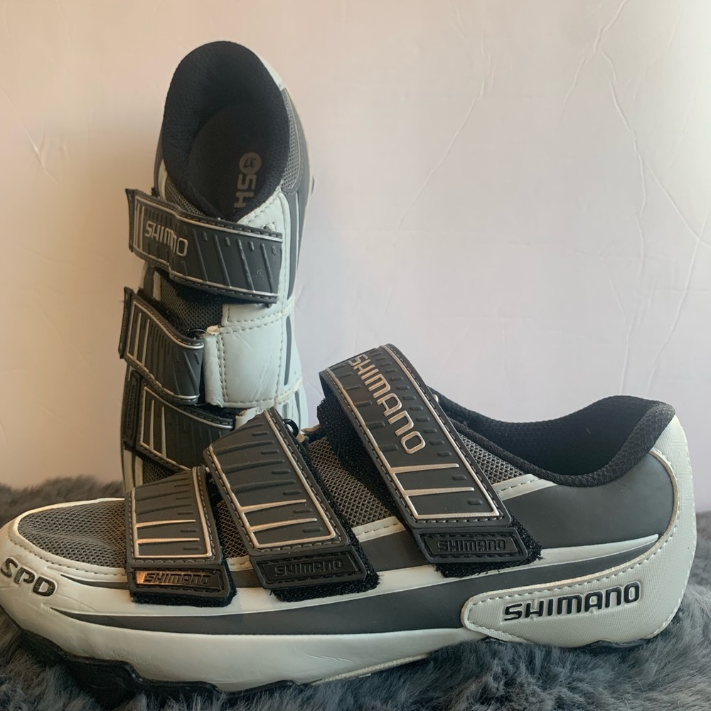 Shimano Black and White SPD Cycling Shoes